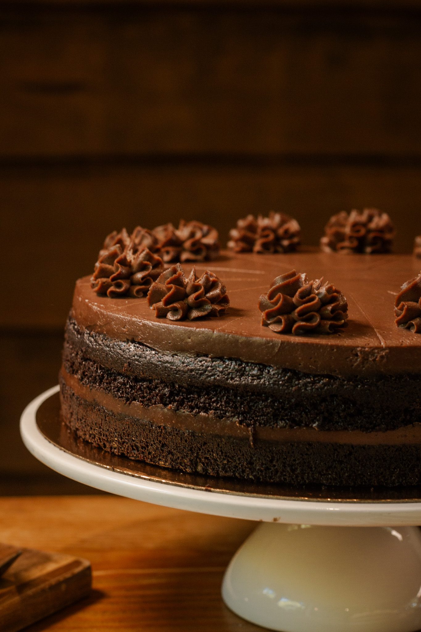 Bolo de chocolate close